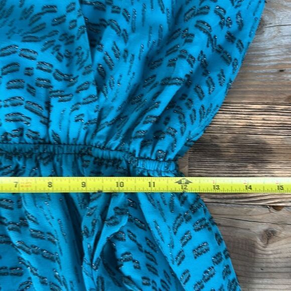 NWT Lilly Pulitzer Allie Long Sleeve Romper - Teal Bay X small - Picture 7 of 11